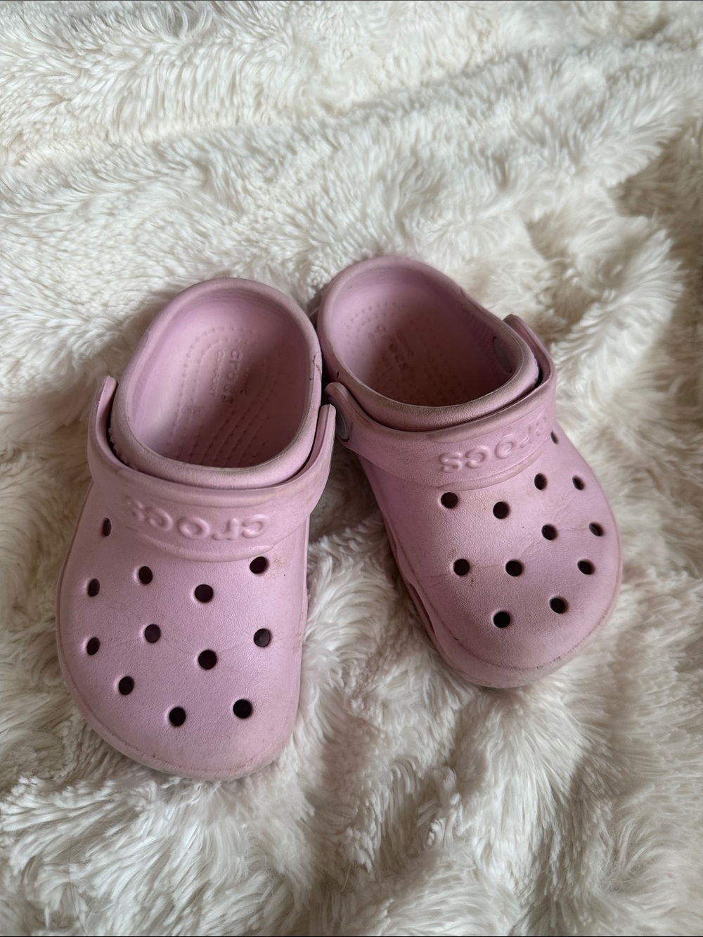 CROCS Kids Slip-On Clogs in Pastel Pink